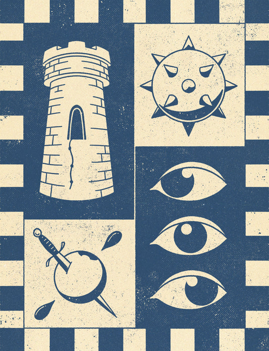 Tarot II Art Print (Blue)